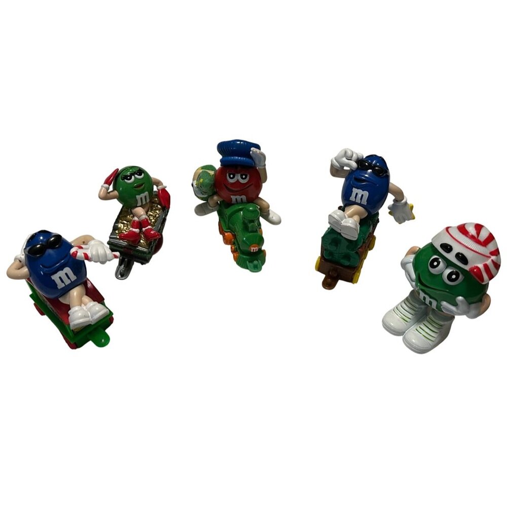 RANDOM Lot of 5 M&M Candy Toy Collectibles Plastic (VARIES)
